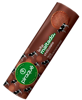 Piraque Biscoito Leite Maltado Chocolate 50 x 132g